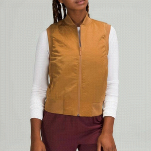 Lululemon Non-Stop Bomber Vest Bold Beige Size 4